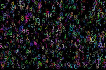 colorful numbers counter design art