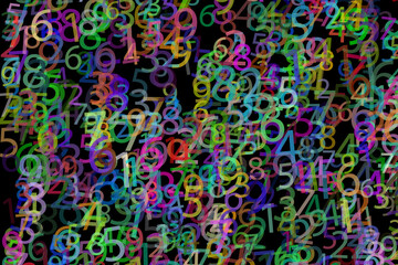 colorful numbers counter design art