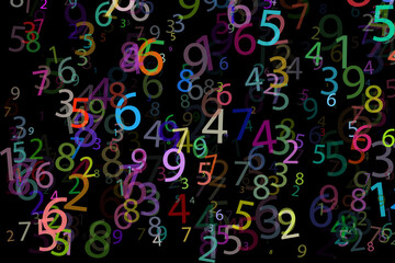 colorful numbers counter design art