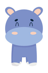 cute hippo icon