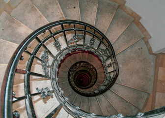Old stone spiral staircase