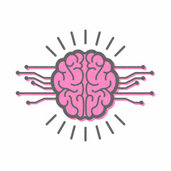Artificial Intelligence brain icon