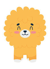 Obraz na płótnie Canvas cute lion icon