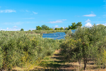 Renewable energy production with solar cells in the south of Crete. Small solar Photovoltaic system...