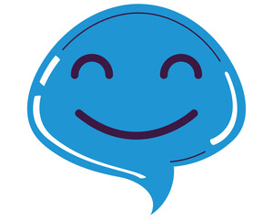 smiley chat bubble icon