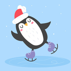 Penguin on skates