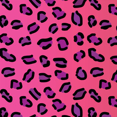 Purple  leopard seamless pattern on pink background . Great for textile, fashion print, bags , posters and scrapbook. 