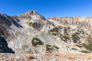 Landscape of Polezhan peak at Pirin Mountain, Bulgaria