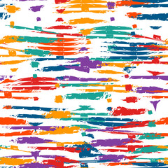 Abstract expressionism style seamless pattern. Hand drawn chaotic paint smears surface print. Freehand modern texture background. Handdrawn artistic design wallpaper