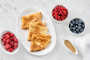 Crepes with fresh berries