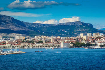Fototapeta na wymiar View of Split Croatia from Boat