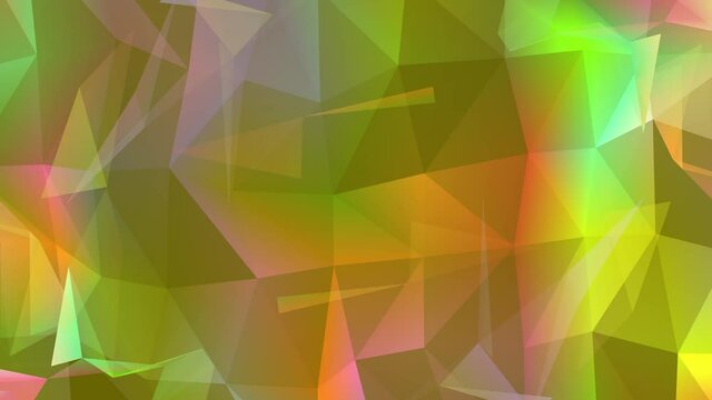 Abstract polygon animation multicolor pattern 4K smooth concept