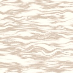 Fototapeta na wymiar Minimal ecru jute wavy stripe texture pattern. Two tone washed out beach decor background. Modern rustic brown sand color design. Seamless striped distress pattern for shabby chic coastal living. 