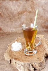 Wedang sere or serai is Indonesion traditional hot drink made from lemongrass. 