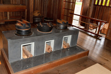 Wood burning cooking stove of Takayama Jinya (encampment) in Gifu, Japan