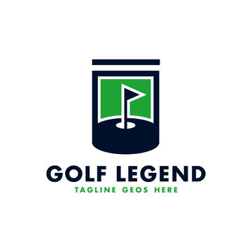 golf sport vector illustration logo design