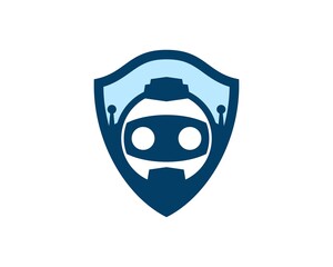 Simple shield with robotic face inside