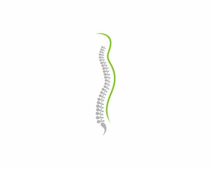 Human back spine illustration logo