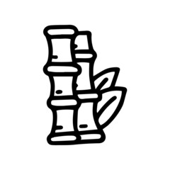 bamboo line vector doodle simple icon design