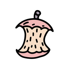 organic waste color vector doodle simple icon