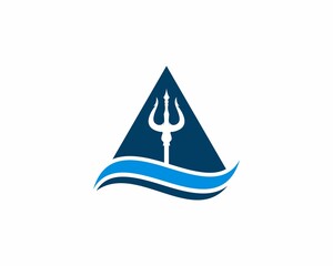 Trident in the triangle logo