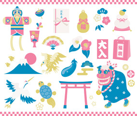 お正月のイラストセット