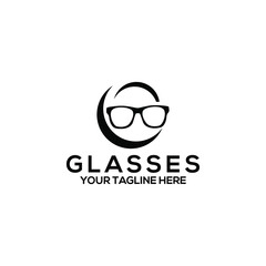 Sunglasses logo concept. Glasses logo template