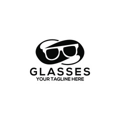 Sunglasses logo concept. Glasses logo template