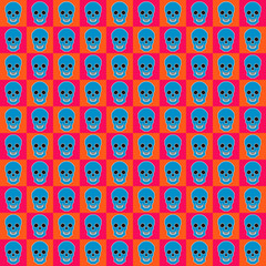 Calavera, cráneo, día de muertos de colores, boones