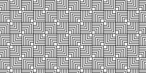 Pattern geometric line abstract seamless black line on white background