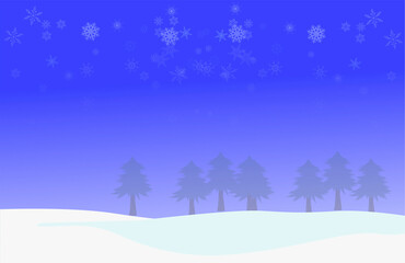 雪の結晶と冬の背景