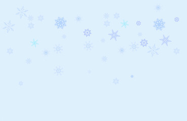 Fototapeta na wymiar 雪の結晶と冬の背景