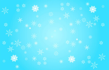 Naklejka na ściany i meble 雪の結晶と冬の背景
