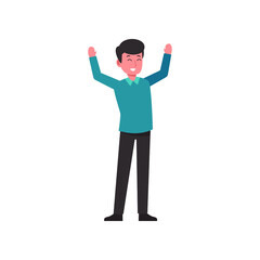 success business man character style vector illustration design