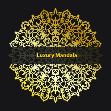 Vector round abstract circle. Luxury Mandala style.