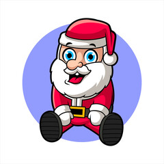 santa claus christmast, funny mascot vector illustration