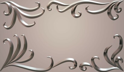 Fototapeta premium background with ornament border design
