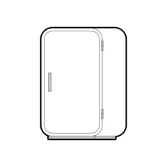 Old Fridge isolated. refrigerator Kitchen unit vector illustration