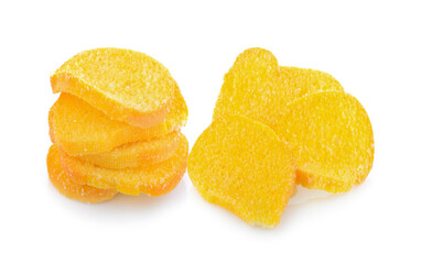 Croutons isolated on white background