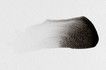 Abstract black brush stroke vector