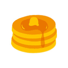 おいしそうなホットケーキのベクターイラスト