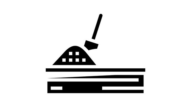 sandbox kindergarten animated glyph icon. sandbox kindergarten sign. isolated on white background