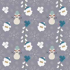 Xmas Icon Vector ilustration seamless patern.Great for textile,fabric,wrapping paper,and any print. 