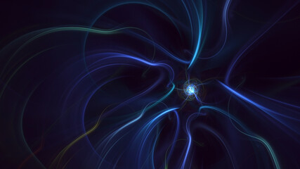 3D rendering abstract colorful fractal light background