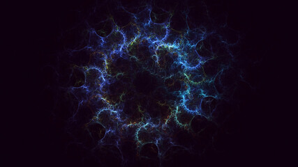 3D rendering abstract round light background