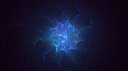 3D rendering abstract colorful fractal light background