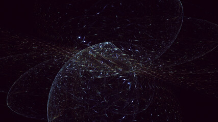 3D rendering abstract colorful fractal light background