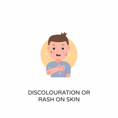 Discolouration Or Rash On Skin icon in vector. Logotype