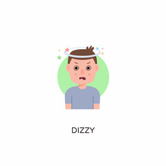 Dizzy icon in vector. Logotype