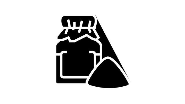 nectar package beekeeping animated line icon. nectar package beekeeping sign. isolated on white background